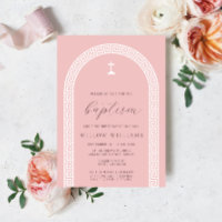 Greek Key Arch Dusty Rose Baptism