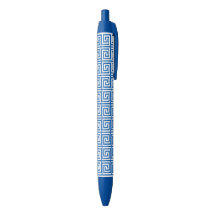 Greek Key Blue and White pattern pen