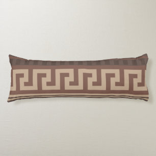 Greek key border body cushion