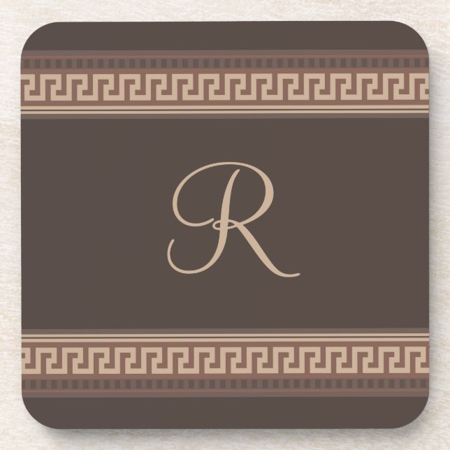 Greek key border coaster (Front)