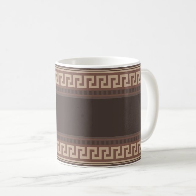 Greek key border coffee mug (Front Right)