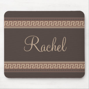 Greek key border mouse pad