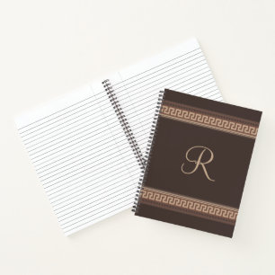 Greek key border notebook
