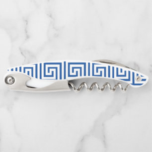 Greek key border personalized foldable corkscrew