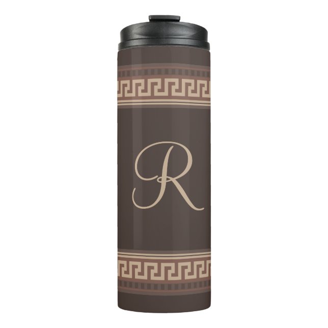Greek key border thermal tumbler (Front)