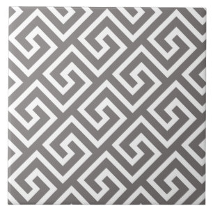 Greek Key Classic Square Swirl Pattern Ceramic Tile