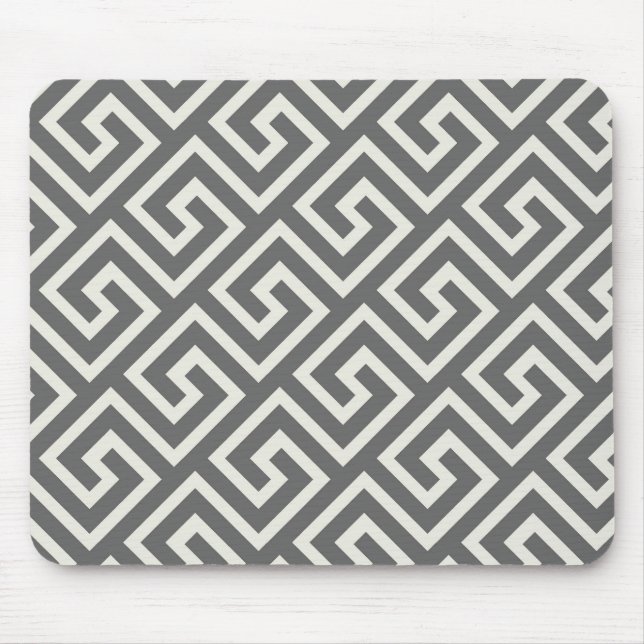 Greek Key Classic Square Swirl Pattern Mouse Pad (Front)