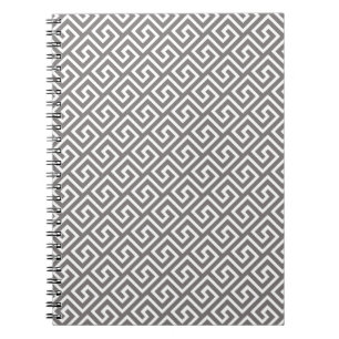 Greek Key Classic Square Swirl Pattern Notebook
