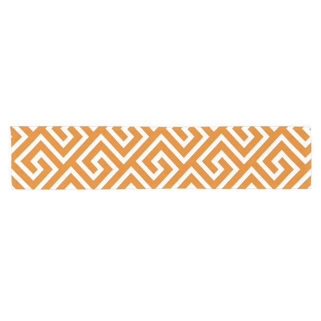 Greek Key Classic Square Swirl Pattern Short Table Runner (Horizontal)