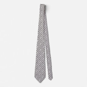 Greek Key Classic Square Swirl Pattern Tie