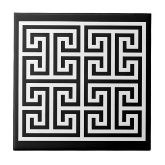 Greek Key Design Ceramic Tile