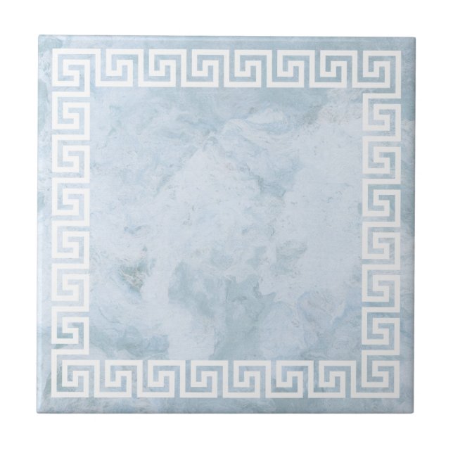 Greek Key Design Ceramic Tile (Front)