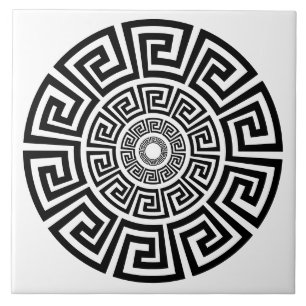 Greek Key Design Ceramic Tile
