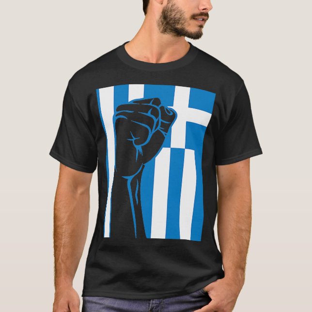 Greek Key Greek Pride OPA Hellas Greece Greek Flag T-Shirt (Front)