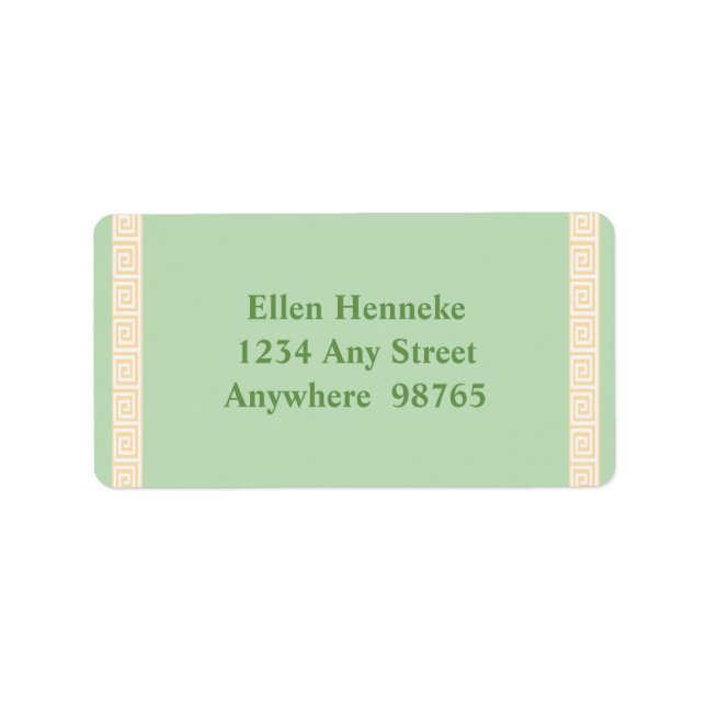 Greek Key Green Label (Front)