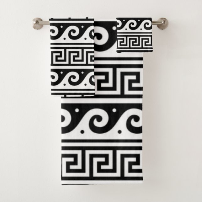 Greek Key Guest Towel Set (Insitu)