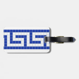 Greek Key Luggage Tag