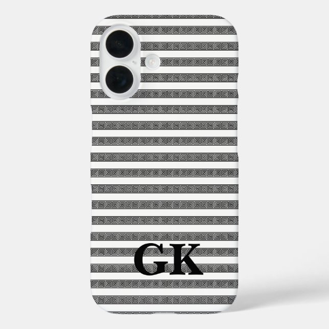 Greek key meander pattern personalised Case-Mate iPhone case (Back)
