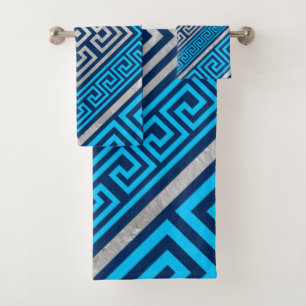 Greek Key Ornament - Greek Meander -Rhombus #3 Bath Towel Set