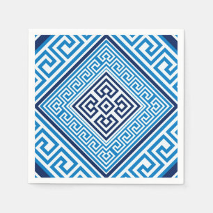 Greek Key Ornament - Santorini -Rhombus Napkin