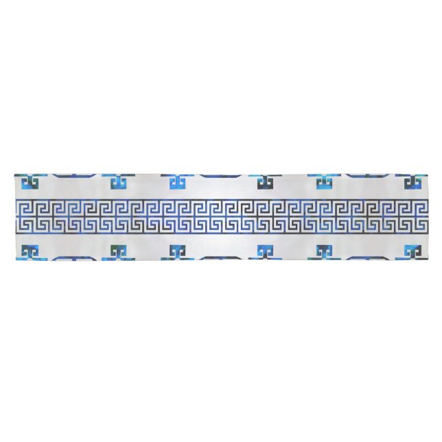 Greek Key Ornament Short Table Runner (Horizontal)