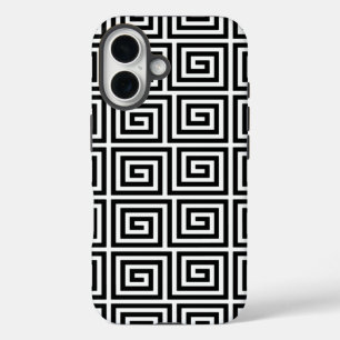 Greek Key Pattern iPhone 16 Case