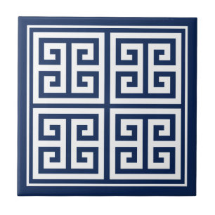 Greek Key Pattern Design Ceramic Tile