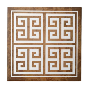 Greek Key Pattern Design Ceramic Tile