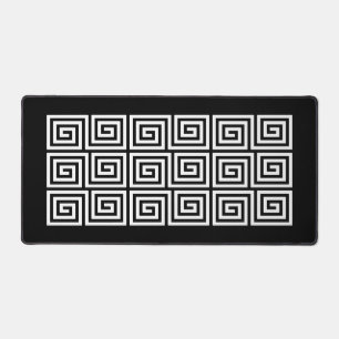 Greek Key Pattern Desk Mat