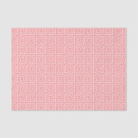 Greek Key Pattern in Coral Pink and White