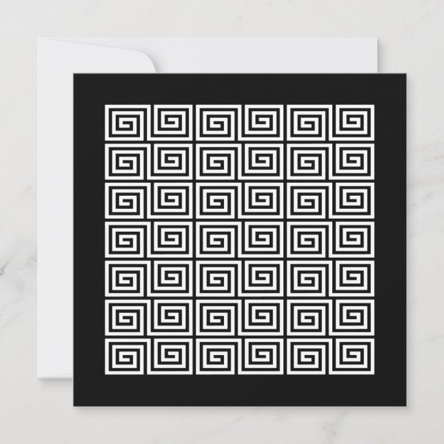 Greek Key Pattern Invitation (Front)
