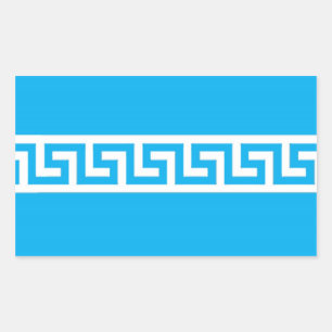 Greek Key Pattern Rectangular Stickers
