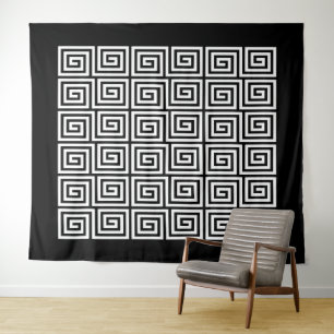 Greek Key Pattern Tapestry