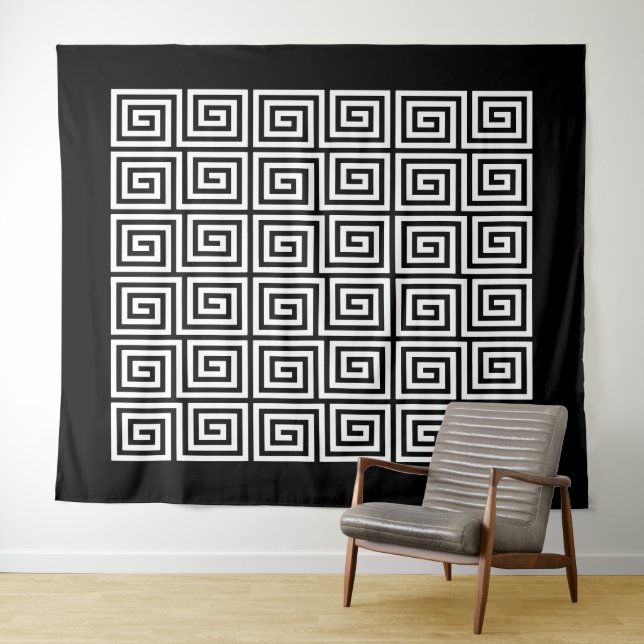 Greek Key Pattern Tapestry (In Situ (Horizontal))