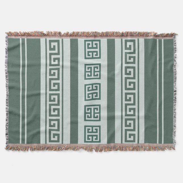 Greek Key Throw Blanket (Front)