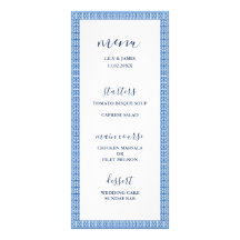 Greek Key Wedding Menu