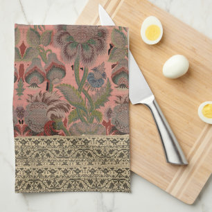 Greek Lace French Flowers Tea Towel