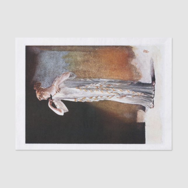 Greek Lady decoupage Tissue Paper (Front)