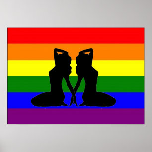 Greek Lesbian Pride Flag Poster