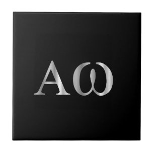 Greek Letter- Alpha and Omega Ceramic Tile