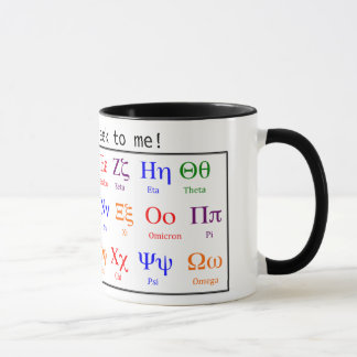Greek letter mug - It's all Greek to me
