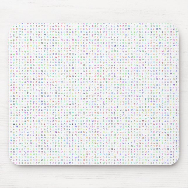 Greek Letters Mousepad (Front)