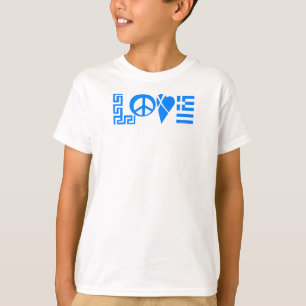 Greek Love Peace Flag Youth Shirt