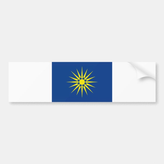greek macedonia region flag greece country bumper sticker (Front)