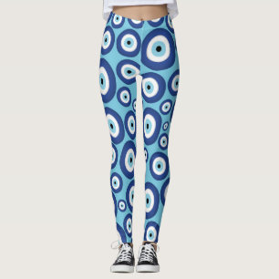 Greek Mati Mataki - Matiasma Evil Eye Pattern #2 Leggings