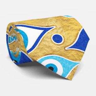 Greek Mati Mataki - Matiasma Evil Eye pattern Tie