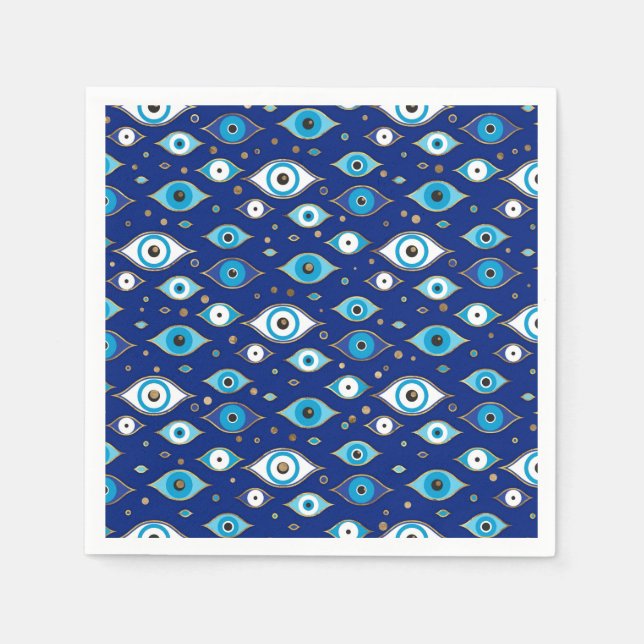 Greek Mati Mataki - Matiasma Evil Eye protection Napkin (Front)