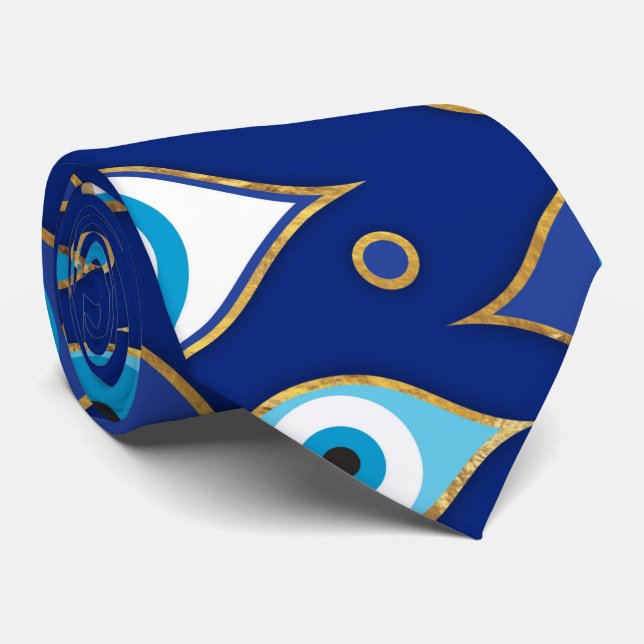 Greek Mati Mataki - Matiasma Evil Eye protection Tie (Rolled)