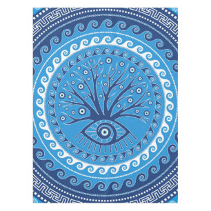 Greek Mati Mataki - Matiasma Evil Eye Tree Tablecloth