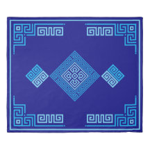 Greek Meander - Greek Key - Shades of blue